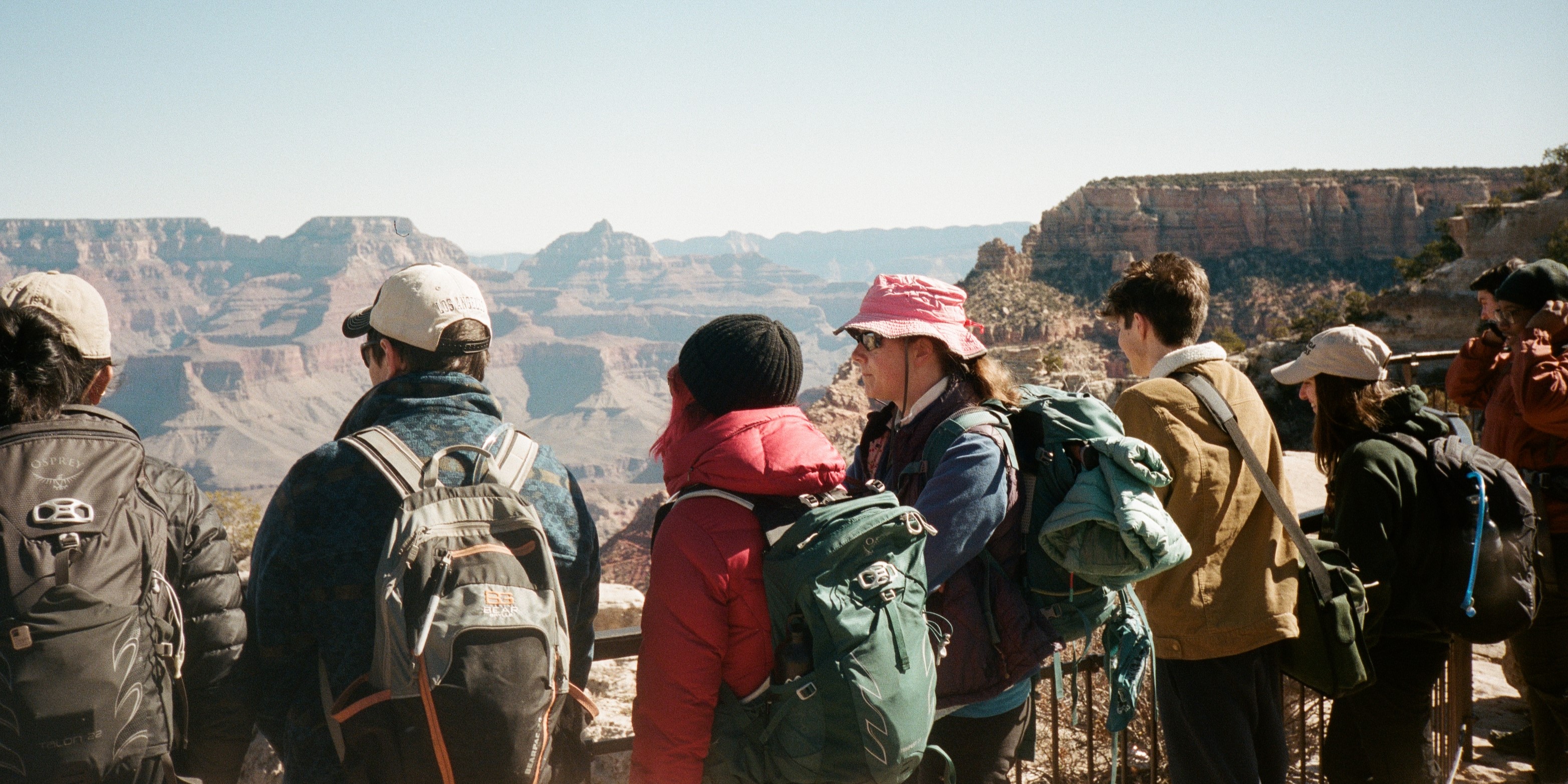 EPSS Students on a field trip look out over the Grand Canyon